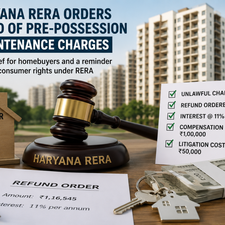 Haryana RERA Orders Refund of Pre-Possession Maintenance Charges: What Every Homebuyer Should Know